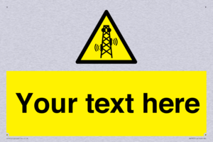 Custom warning RF radiation transmitter
